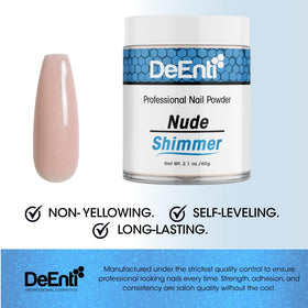 DeEnti powder in use with brush showing easy bead formation and application benefit