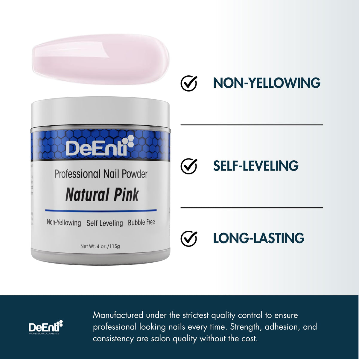 DeEnti powder paired with monomer during application showing consistent bead creation and adhesion