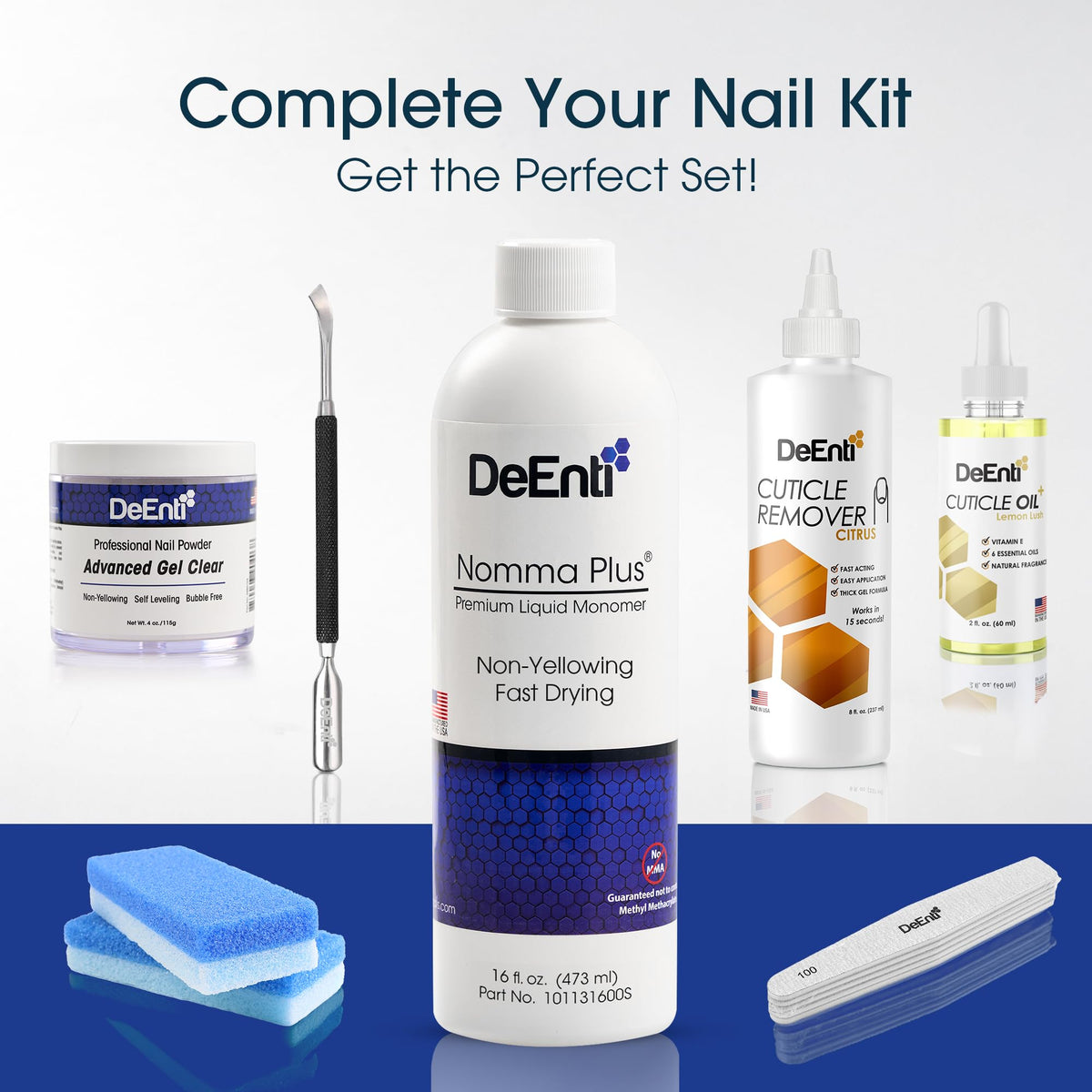 DeEnti salon lifestyle shot with tech applying nails showing professional performance