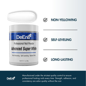 Close-up of DeEnti powder texture highlighting bubble-free fine granules