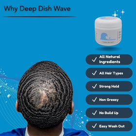 Deep Dish Wave used during brushing to create defined 360 waves efficiently