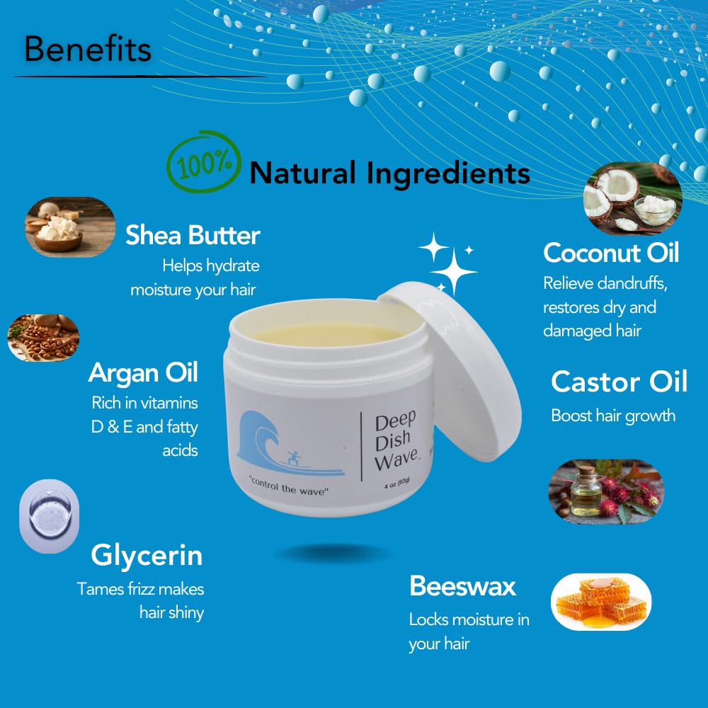 Deep Dish Wave open jar of wave butter showing smooth consistency and sheen
