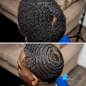 Deep Dish Wave texture close-up highlighting creamy pomade for easy spread