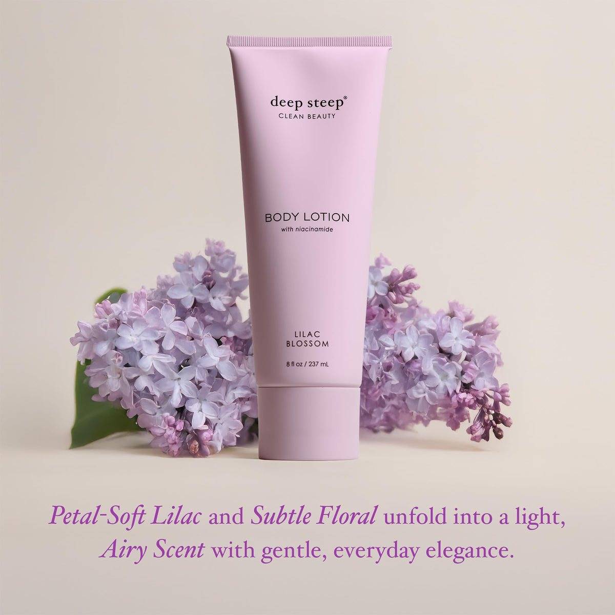 Deep Steep ingredients flatlay with oils and botanicals illustrating clean formula