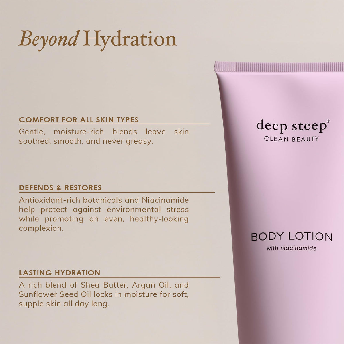 Deep Steep applied to hand demonstrating softening and non-greasy finish