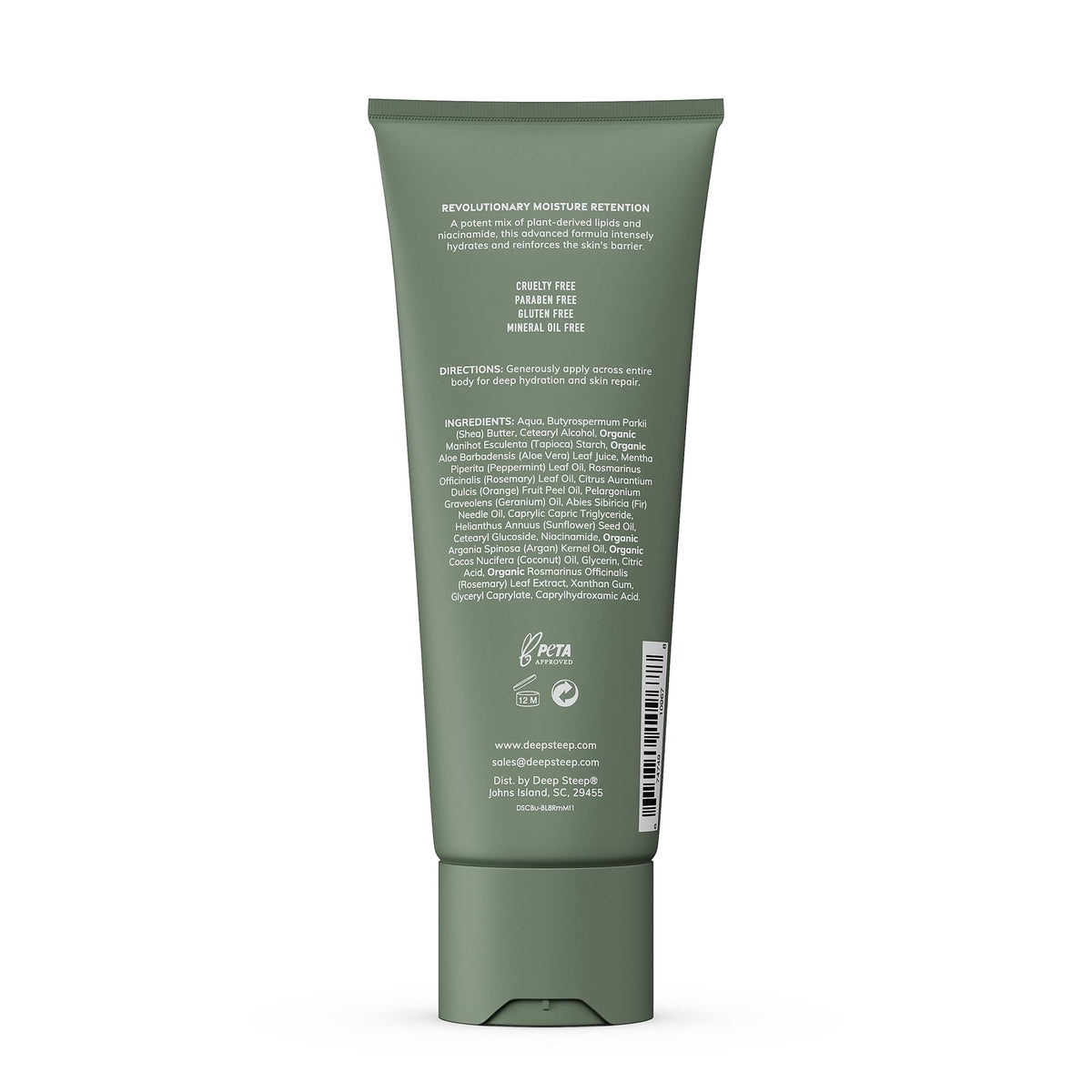 Deep Steep pump dispensing lotion for quick, mess-free daily hydration