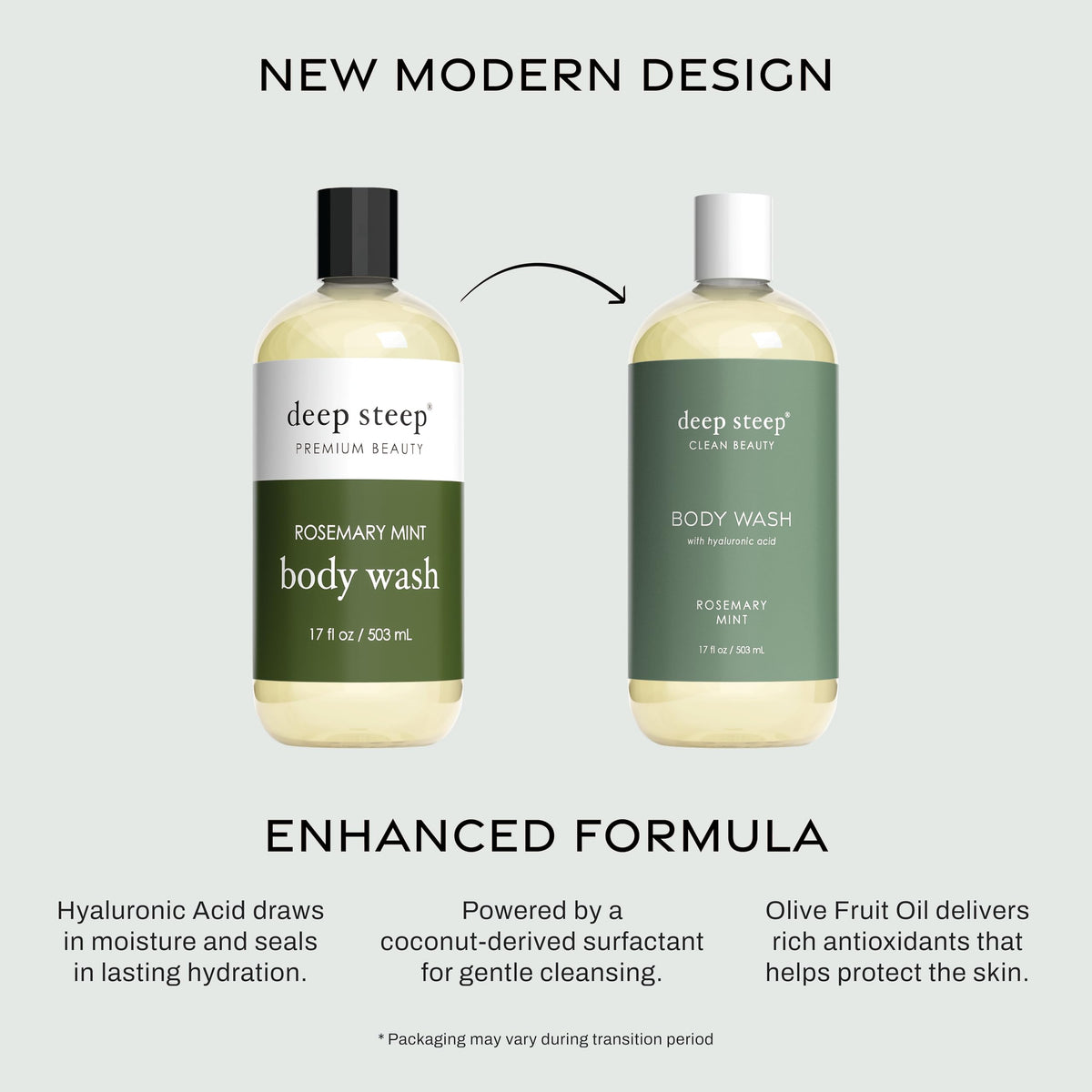 Deep Steep gel texture dispensed to show smooth, moisturizing consistency