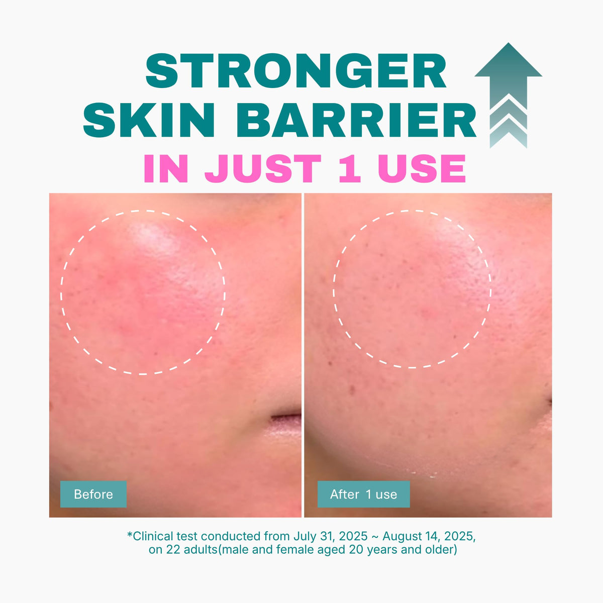 DEEPERCENT being massaged onto neck to show extended face-to-neck hydration benefit
