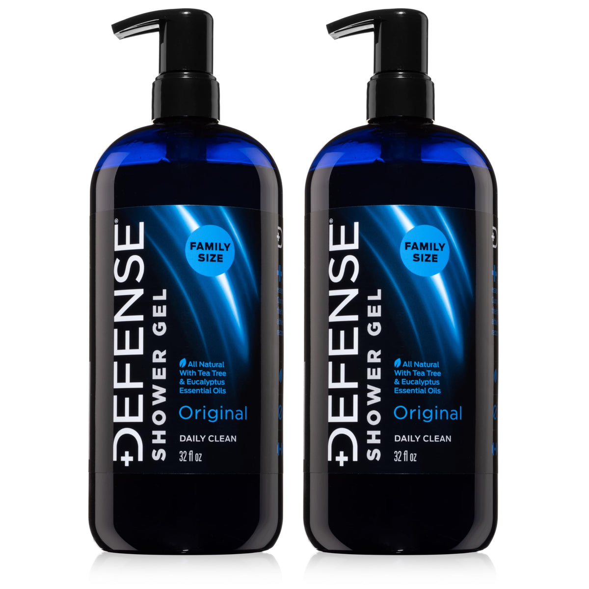 Defense Soap 32 oz front pack showing label and pump, highlights ready-to-use size