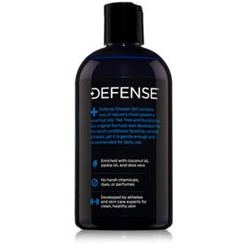 Defense Soap tea tree and eucalyptus oils visual representing active ingredients