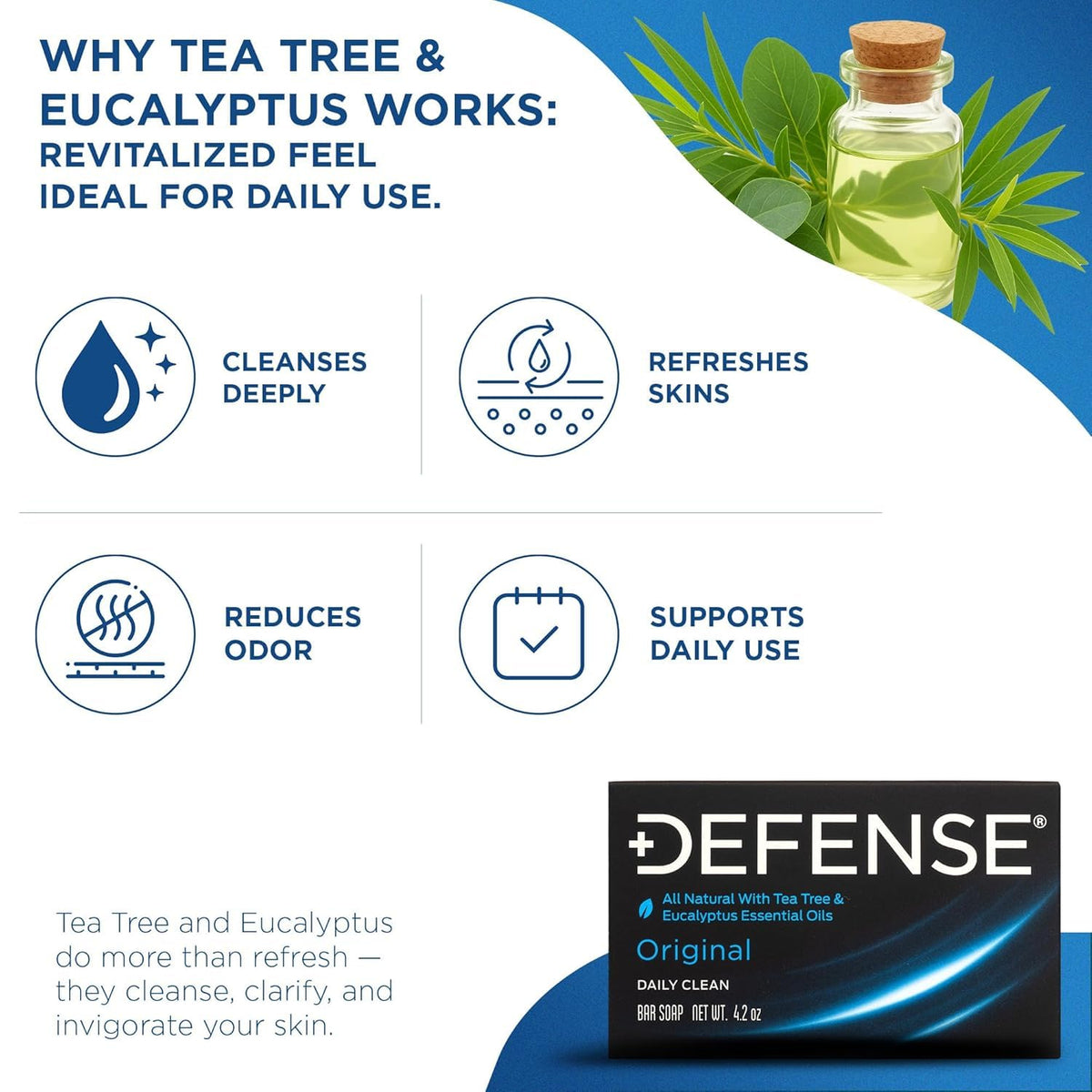 Defense Soap lather on washcloth demonstrating rich cleansing foam
