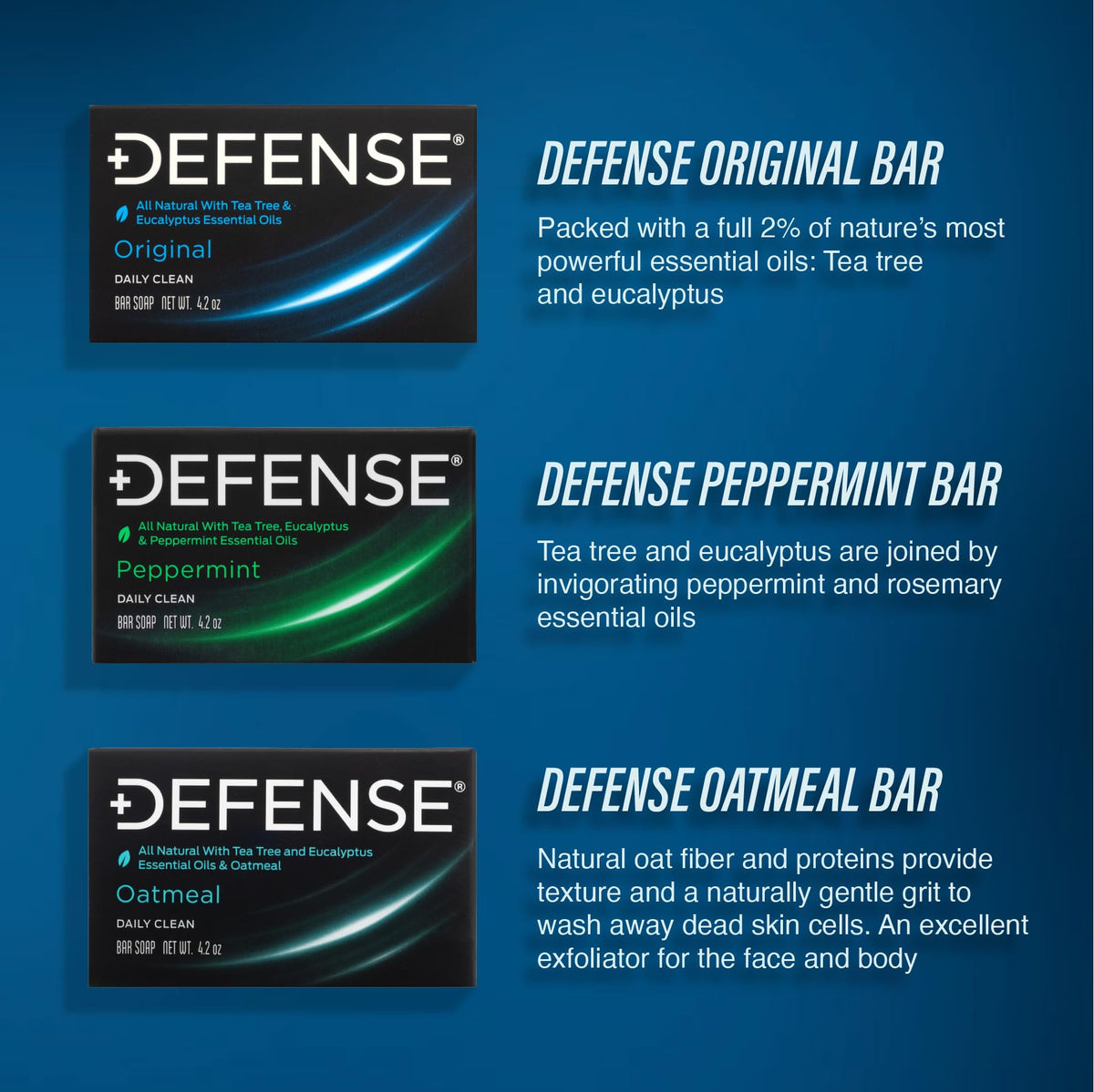 Defense Soap peppermint bar close-up texture showing cooling gloss and refreshing benefit