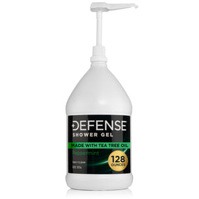 Defense Soap front label on gallon jug showing product name and benefits