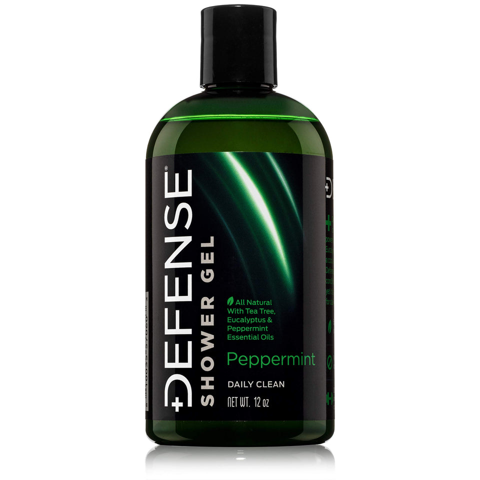 Defense Soap front packaging 12 oz showing natural ingredients and benefits
