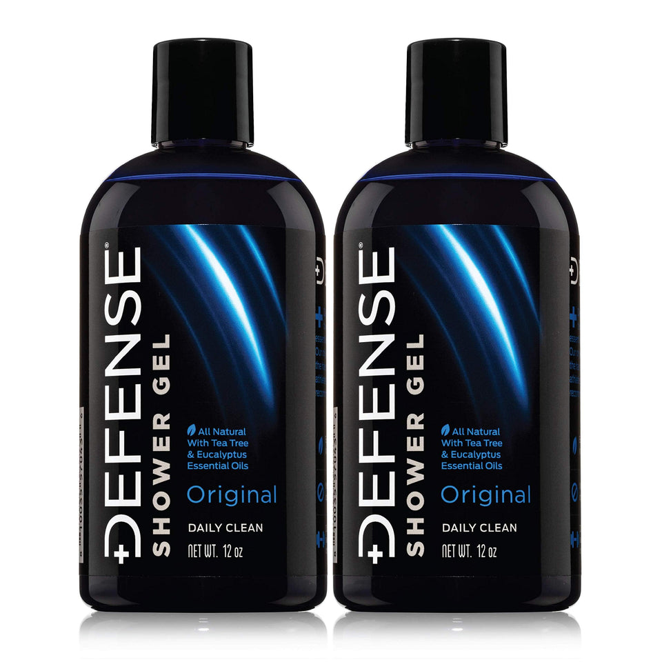 Defense Soap front packaging showing two 12oz bottles for longer use