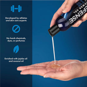 Defense Soap rich lather close-up demonstrating deep cleansing foam performance