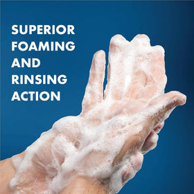 Defense Soap pouring into hand to show texture and easy application after workouts