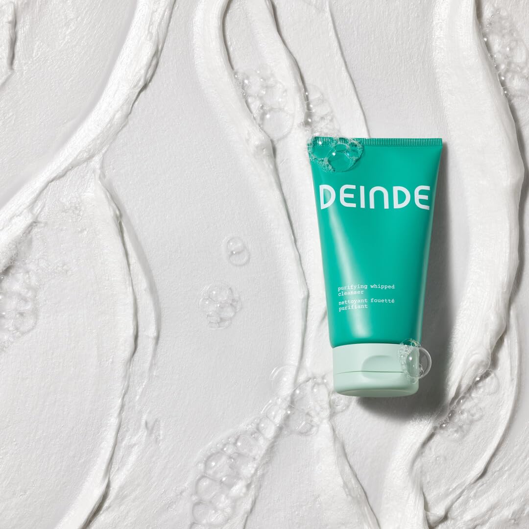 DEINDE bathroom lifestyle use showing calm skincare routine and barrier care