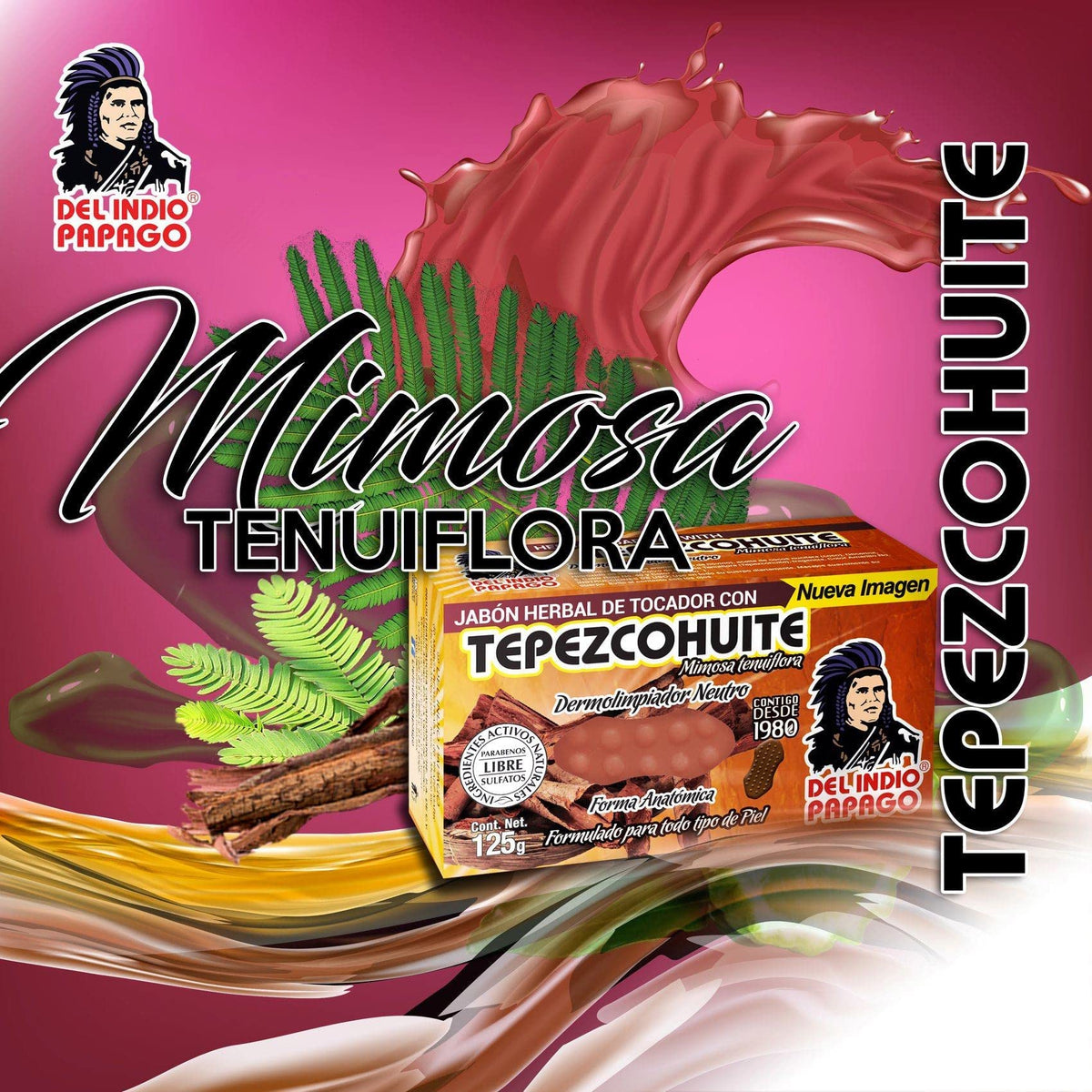 Del Indio Papago bar in hand illustrating 125g scale and easy handling benefit
