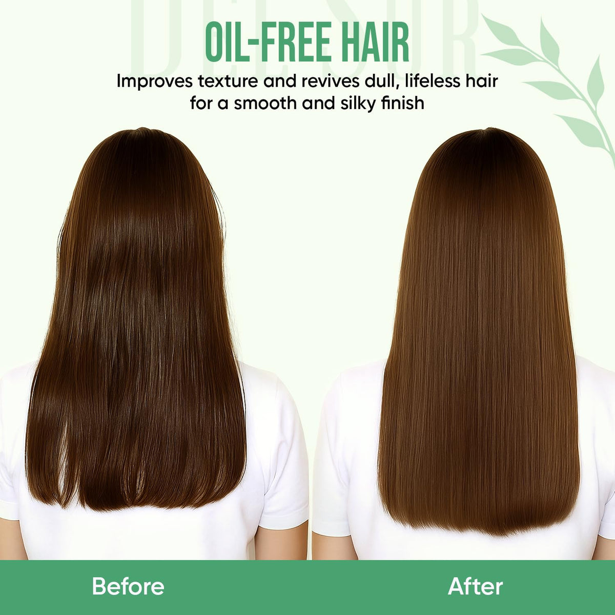 DEL SUR side label close-up listing camellia and biotin, ingredient transparency benefit