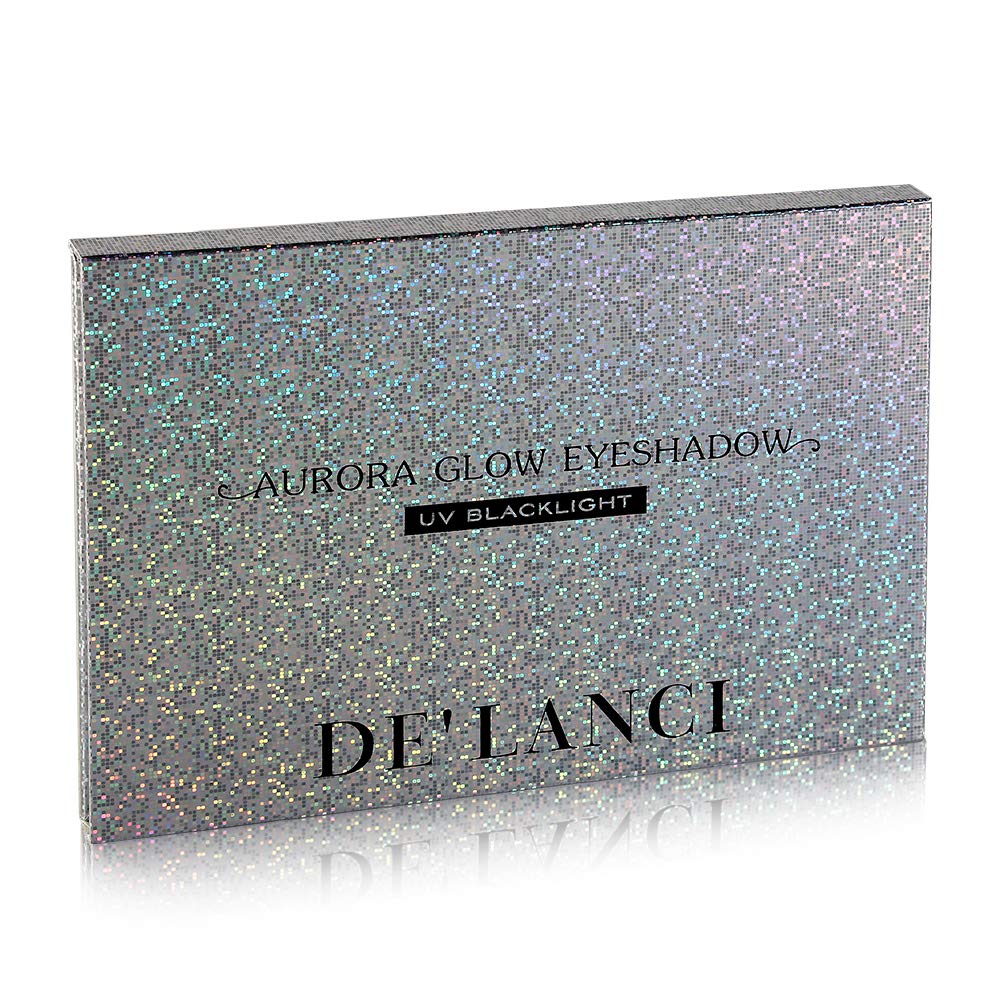 DE'LANCI packaging open showing large mirror for on-the-go touchups