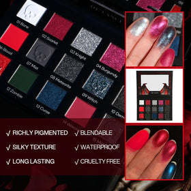 DE'LANCI close up of pan texture highlighting rich pigment payoff