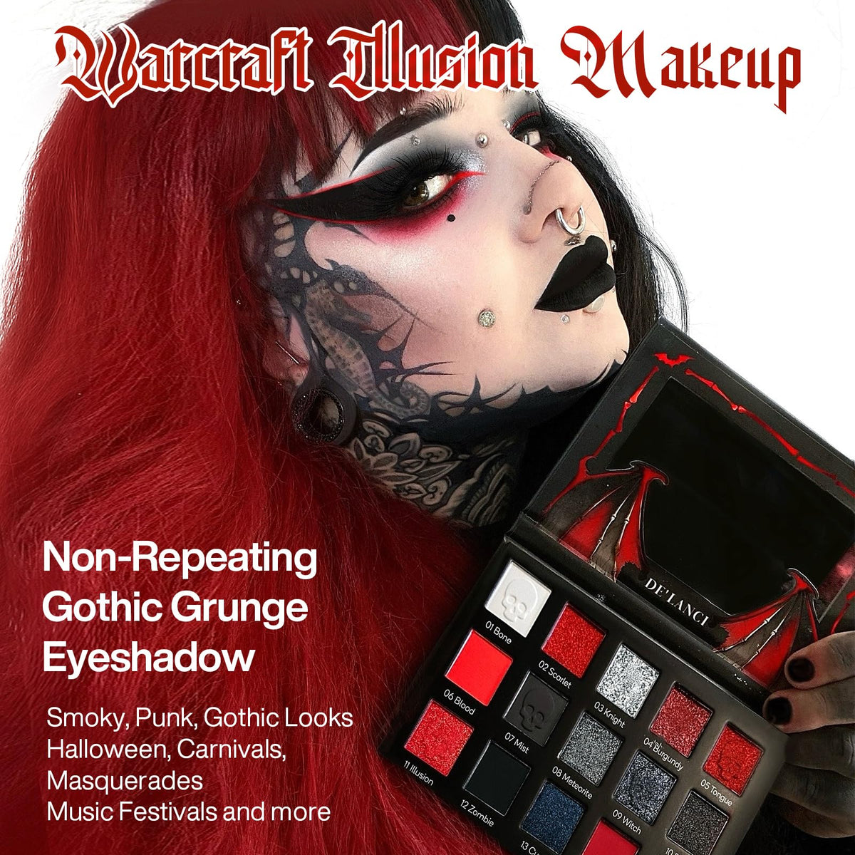 DE'LANCI silver and multichrome glitter swatch delivering mirror shine