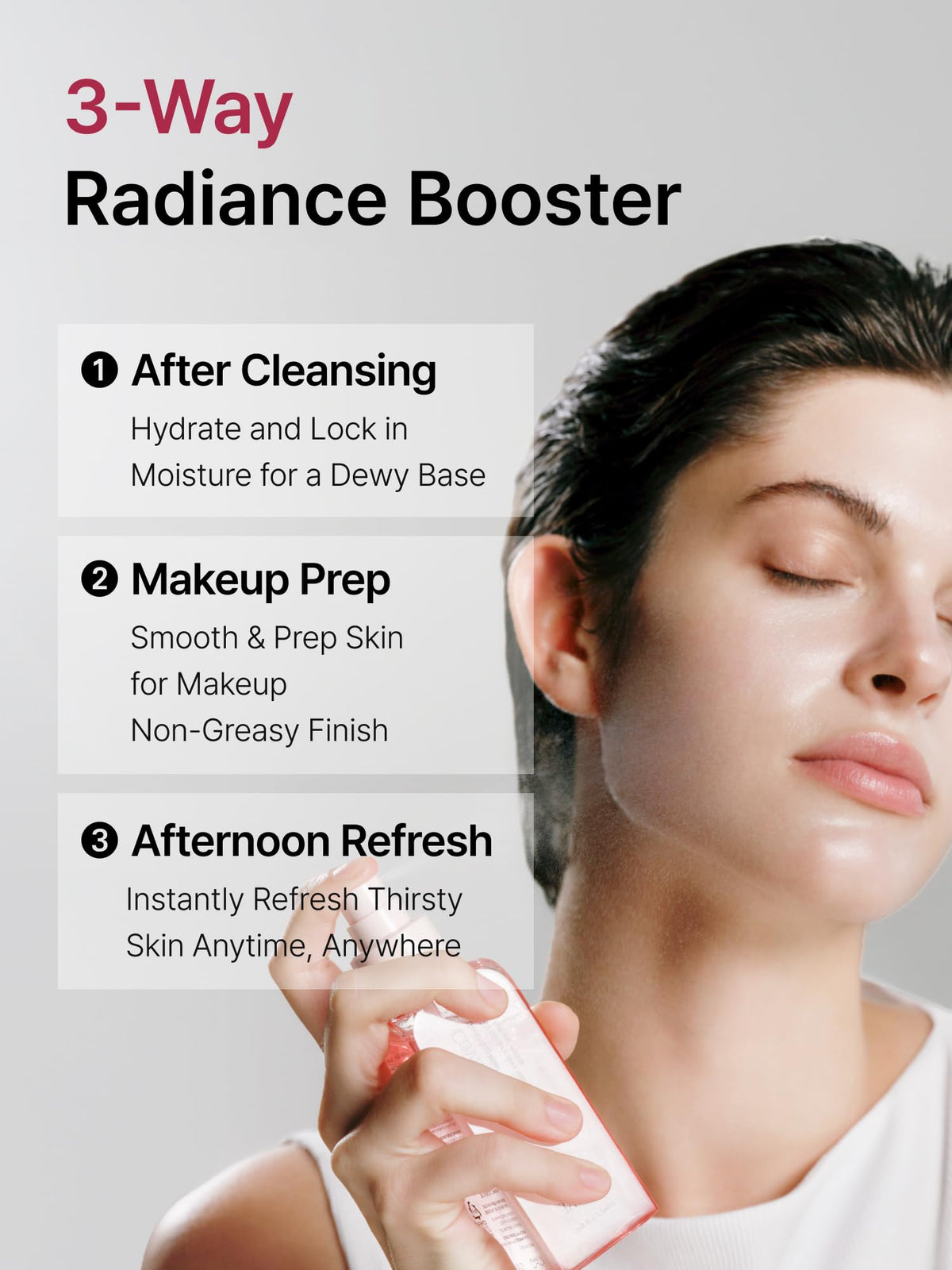 Delere spray setting makeup with visible smoothing and longevity benefit