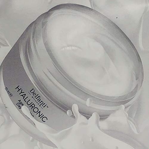 applying Delfanti-Milano to neck demonstrating firming and moisturizing benefit
