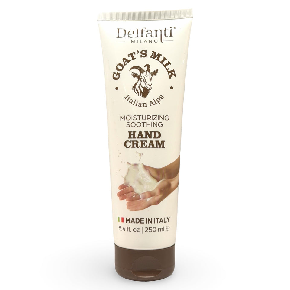 Delfanti-Milano front tube view showing elegant Italian packaging and clear benefit