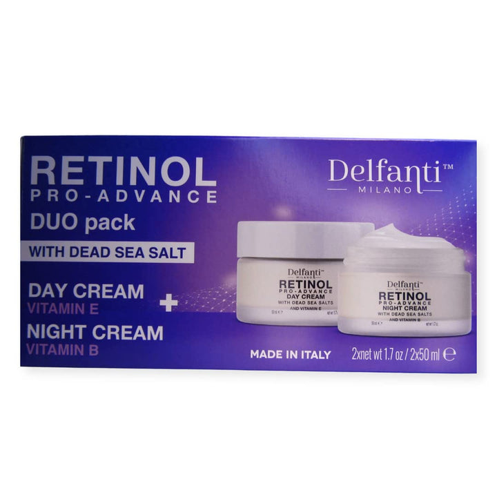Delfanti-Milano front packaging showing elegant Duo set and benefits