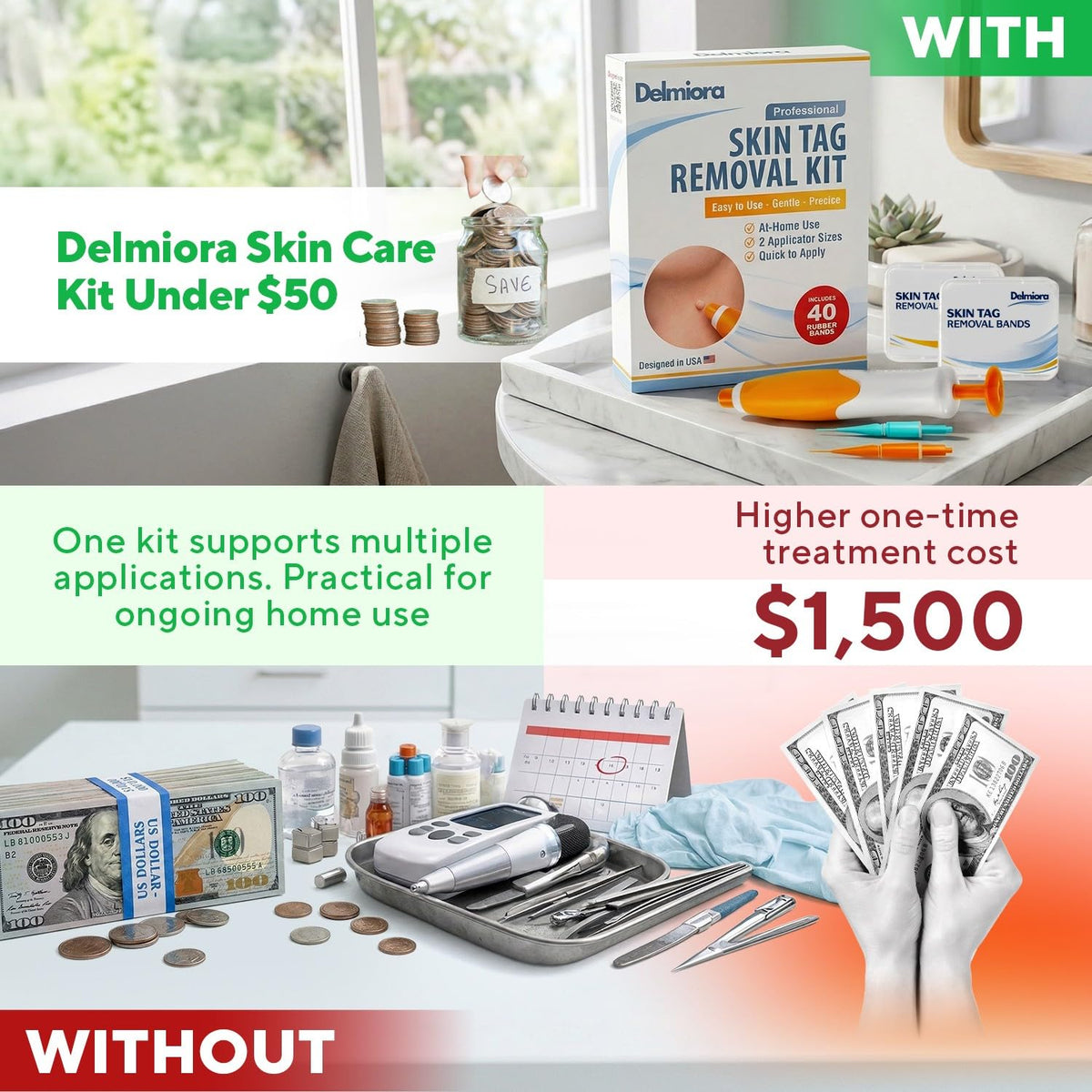 DELMIORA precision applicator close-up highlighting tip for accurate placement