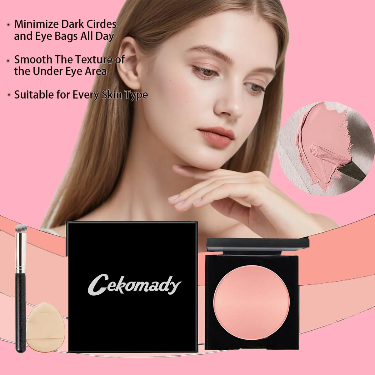 DELRRYJ before and after comparison showing concealed dark circles and natural brightness