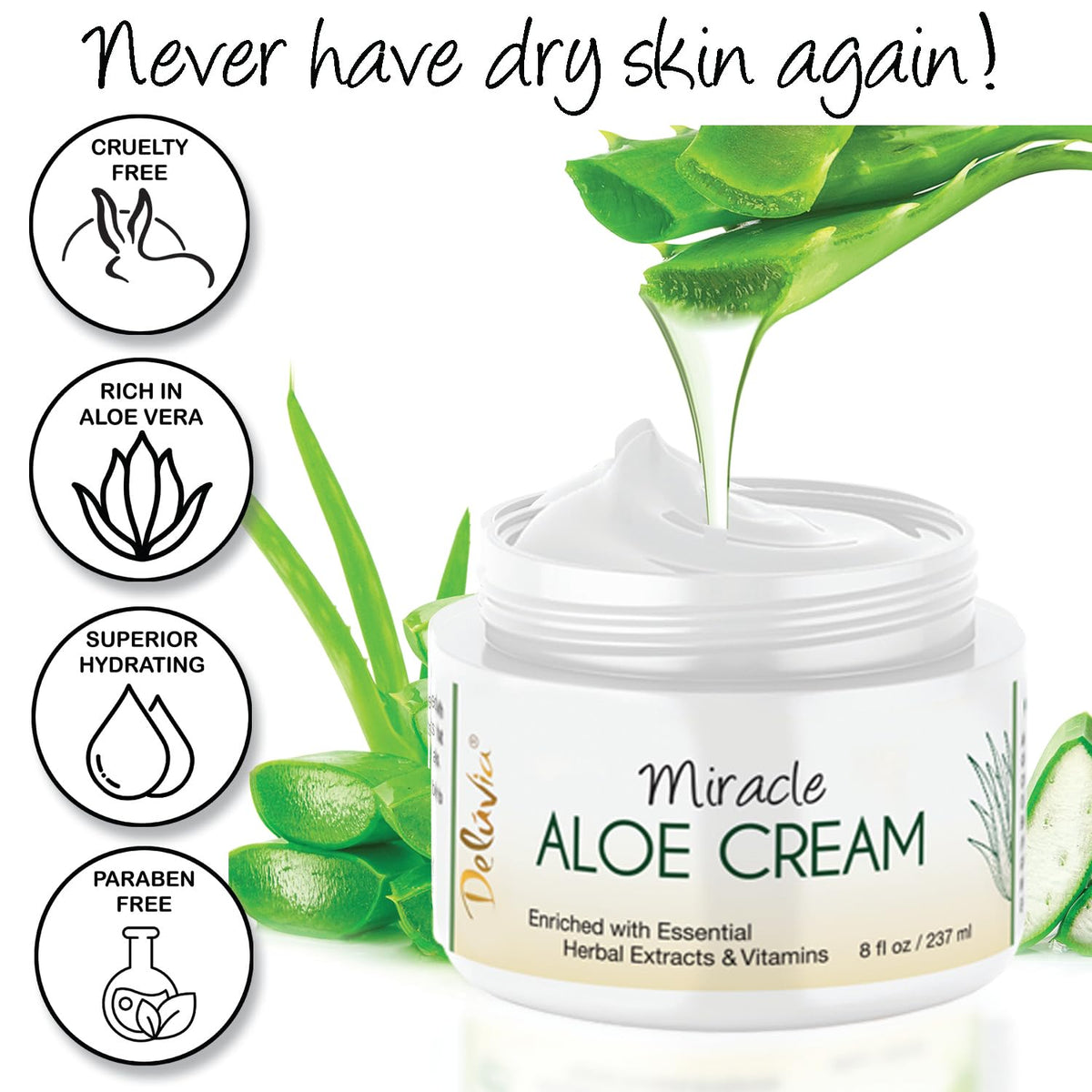 DELÚVIA open cream texture revealing smooth non-greasy finish