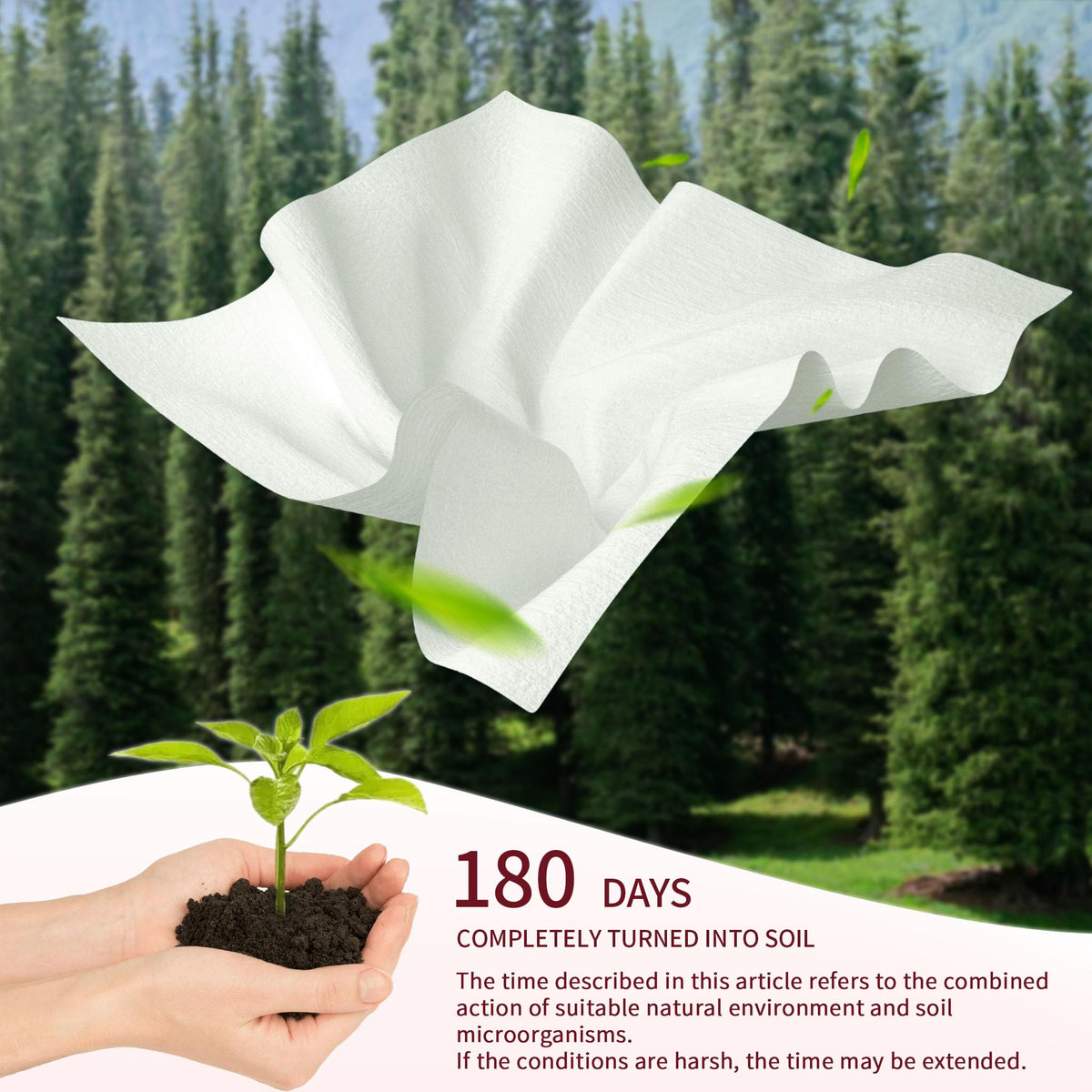 Deluwire towel dampened during makeup removal demonstrating absorbency and strength