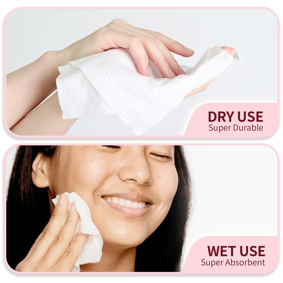 Deluwire wipe removing makeup from face for gentle cleansing