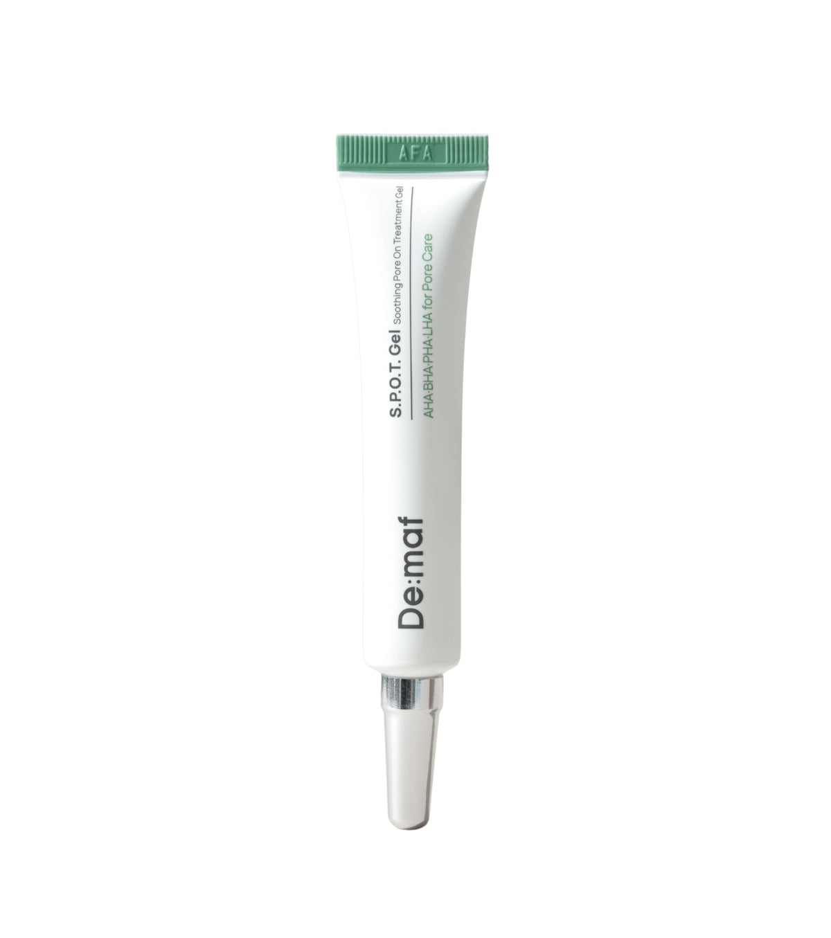 De:maf front packaging showing compact 10ml tube and branding for travel-friendly treatment