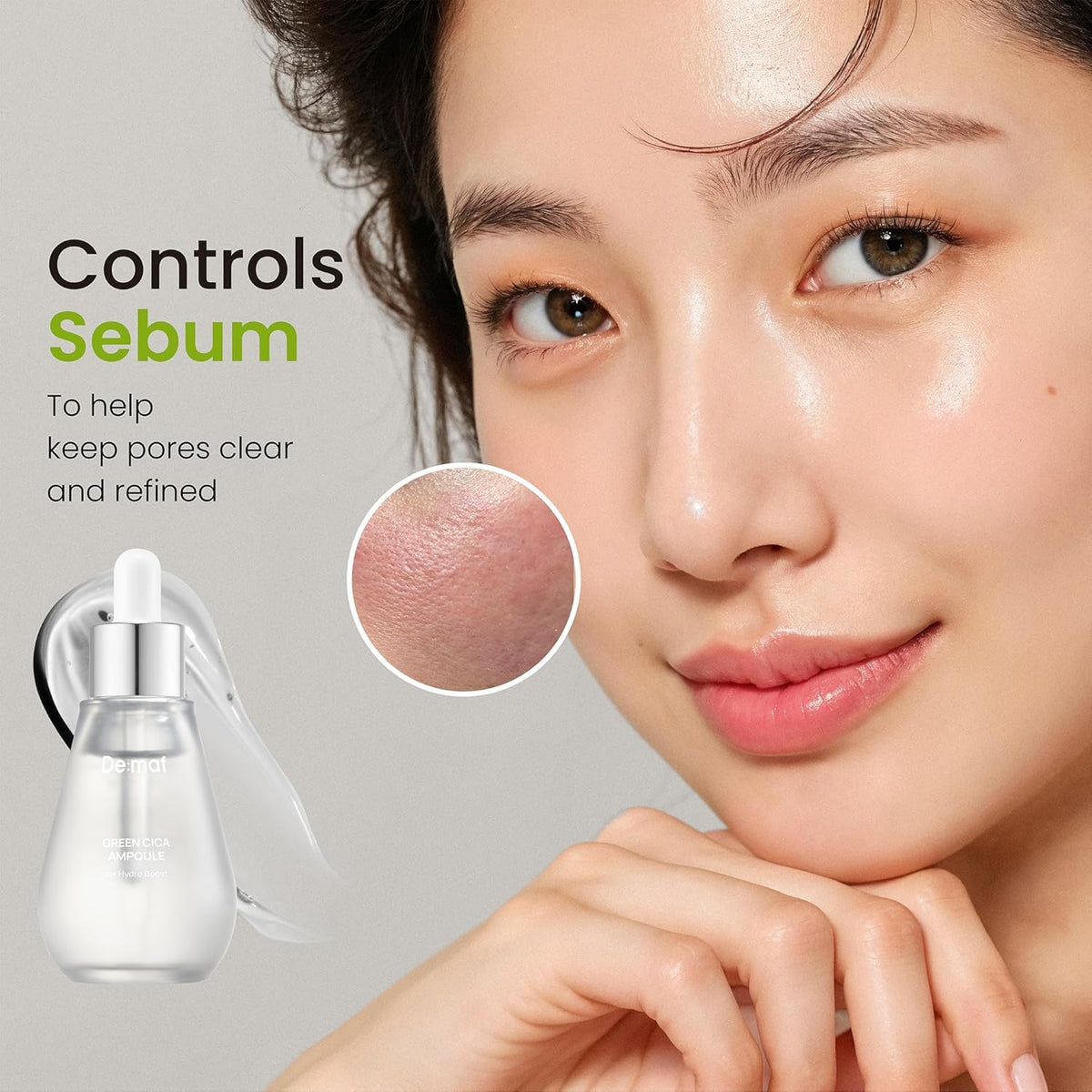 De:maf ampoule on bathroom shelf in lifestyle setting promoting daily routine ease