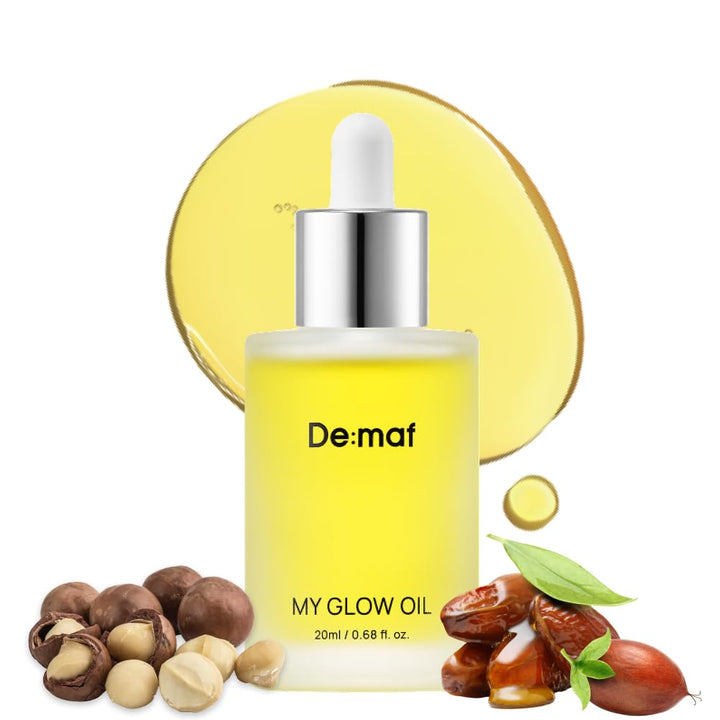 De:maf front bottle image showing sleek 30ml packaging and natural formulation benefit