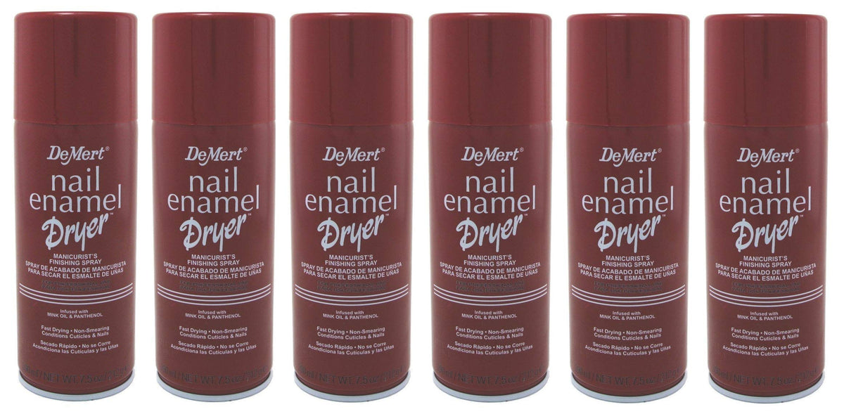 Demert front packaging showing six 7.5 oz cans, fast drying benefit