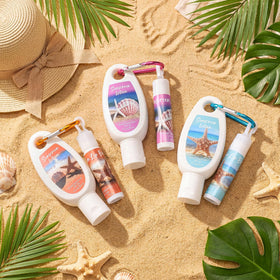 Demissle beach party favor display showing event-ready colorful presentation