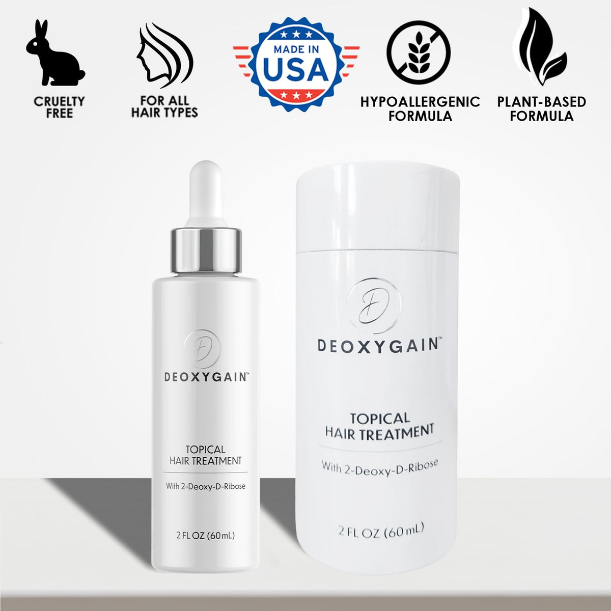 Deoxygain applied to scalp with fingertip, demonstrating precise coverage benefit