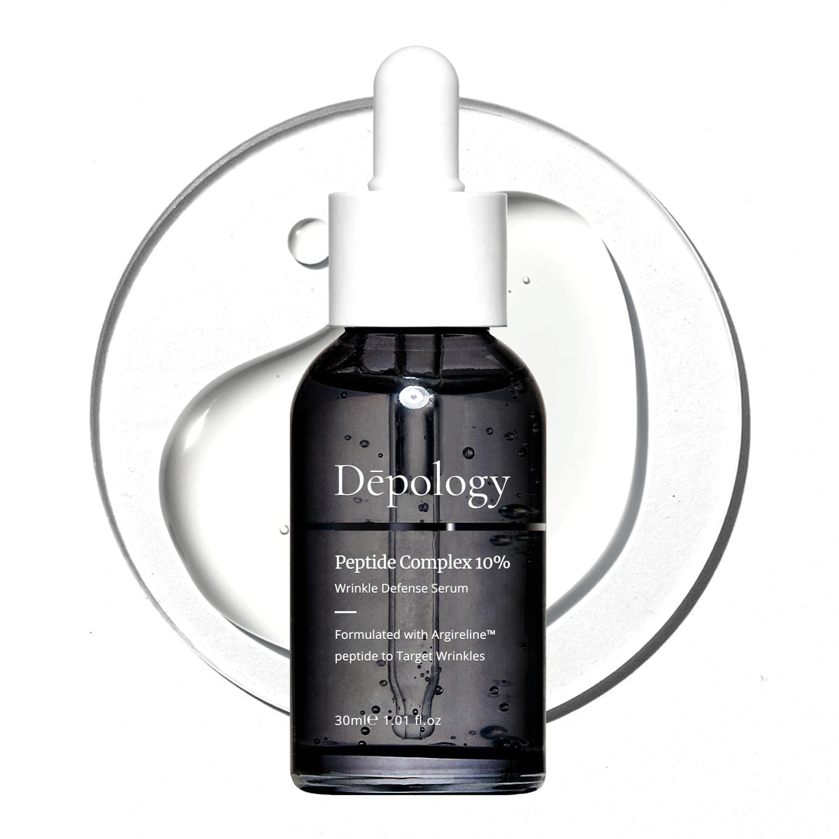 depology front label showing bottle and product benefits
