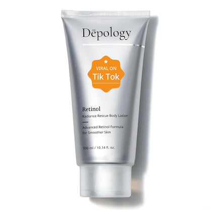 depology front packaging 10.14 fl oz pump showing product benefits and brand