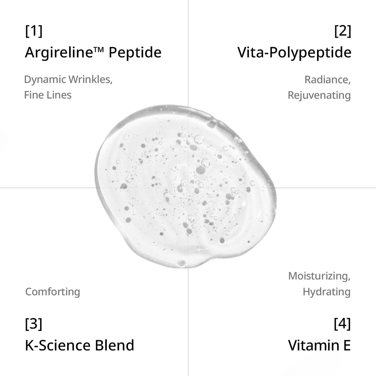 depology Argireline peptide ingredient visual highlighting potency