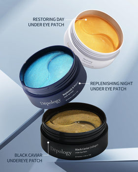 depology before and after under-eye comparison showing smoother appearance benefit