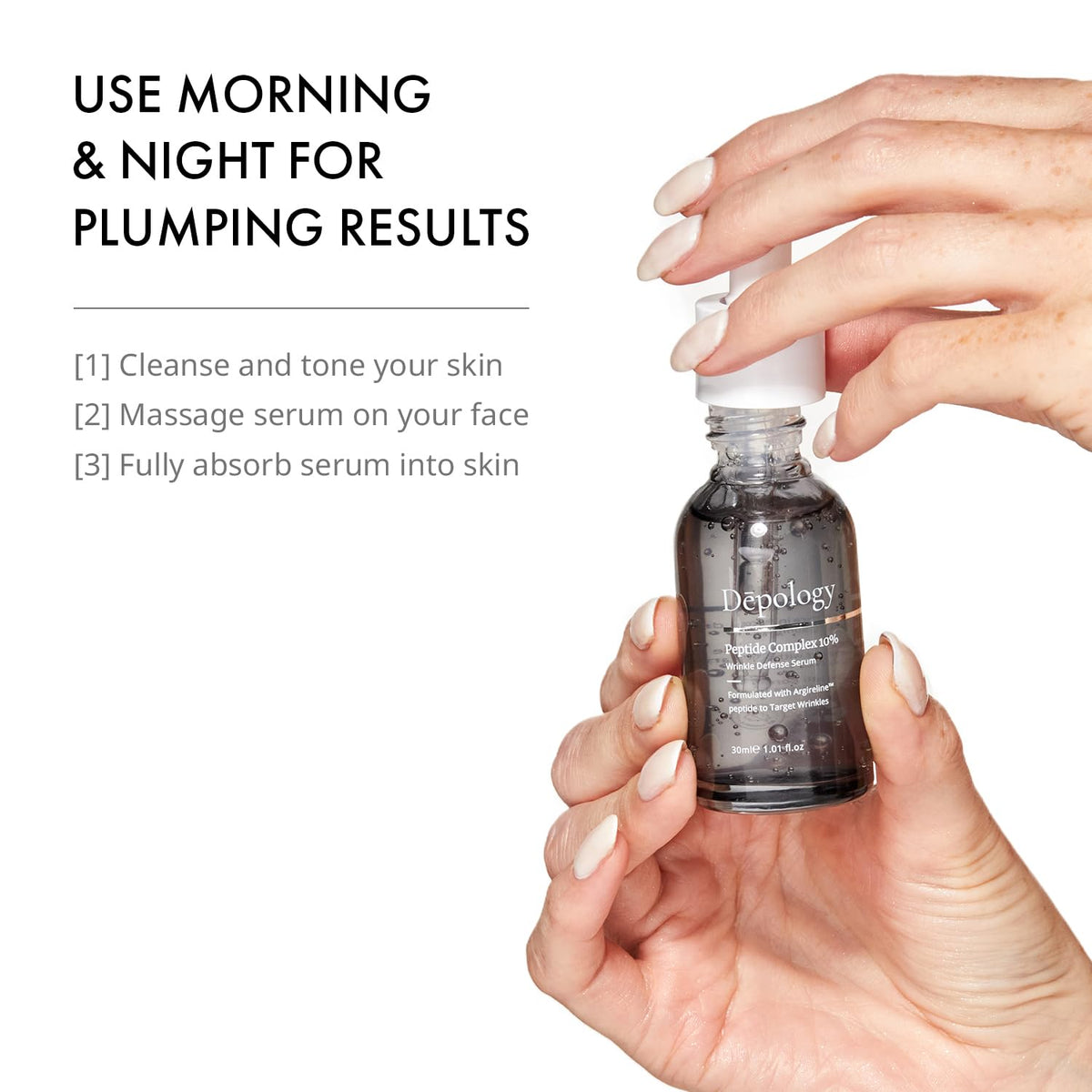 depology lifestyle scene bathroom counter promoting routine ease