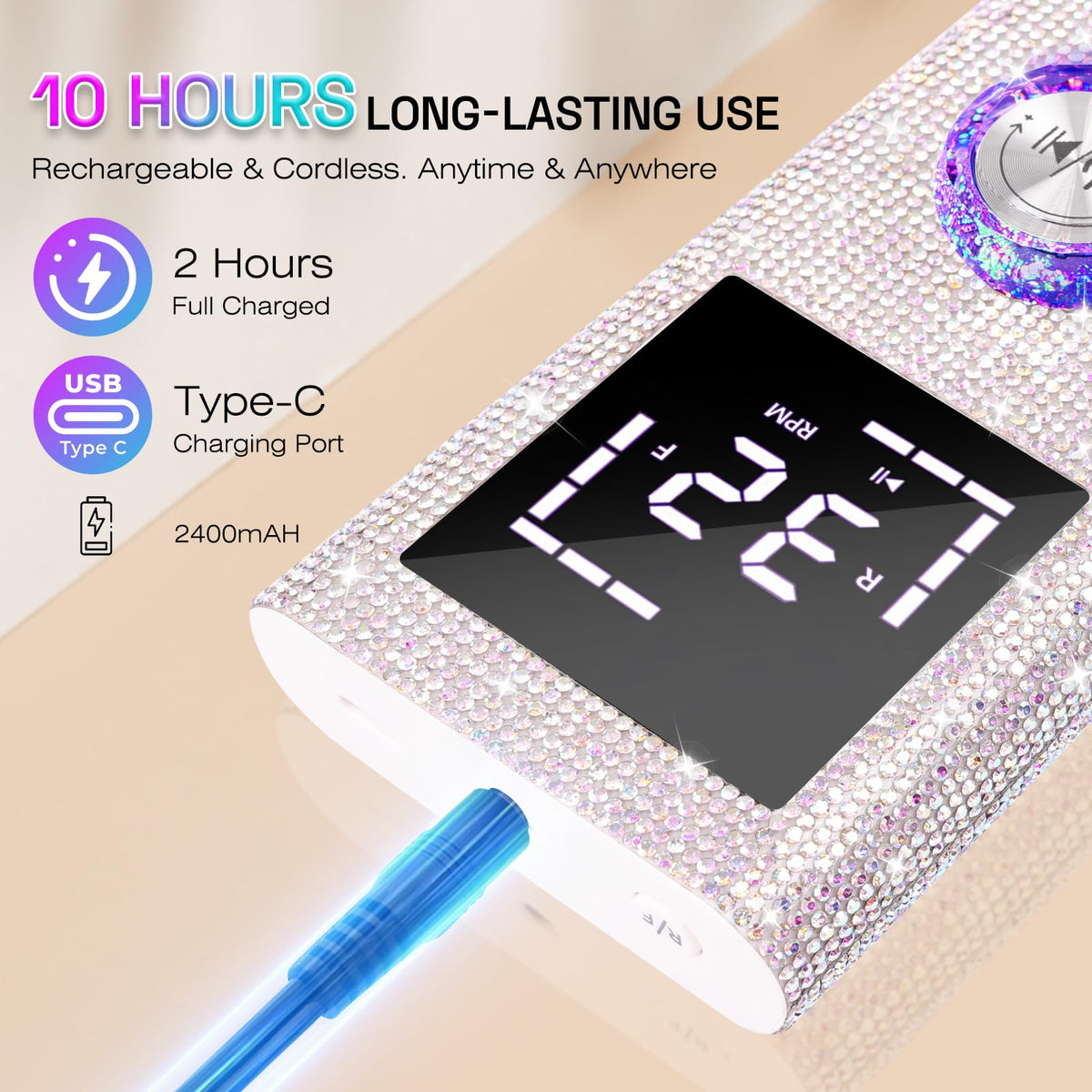 Depvko LED display and speed knob for precise adjustments and memory recall