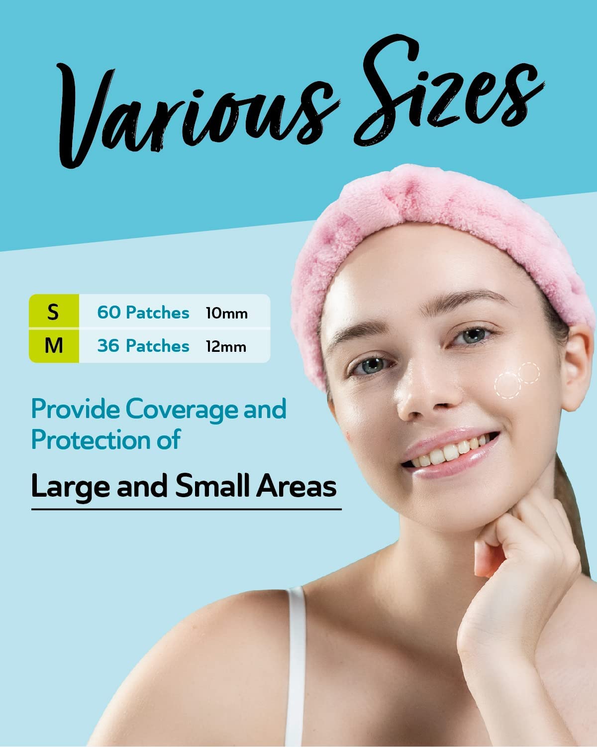 DERMA ANGEL patches on bathroom counter for easy daily skincare access