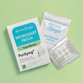 DERMA ANGEL patch worn overnight in bedroom setting supporting healing